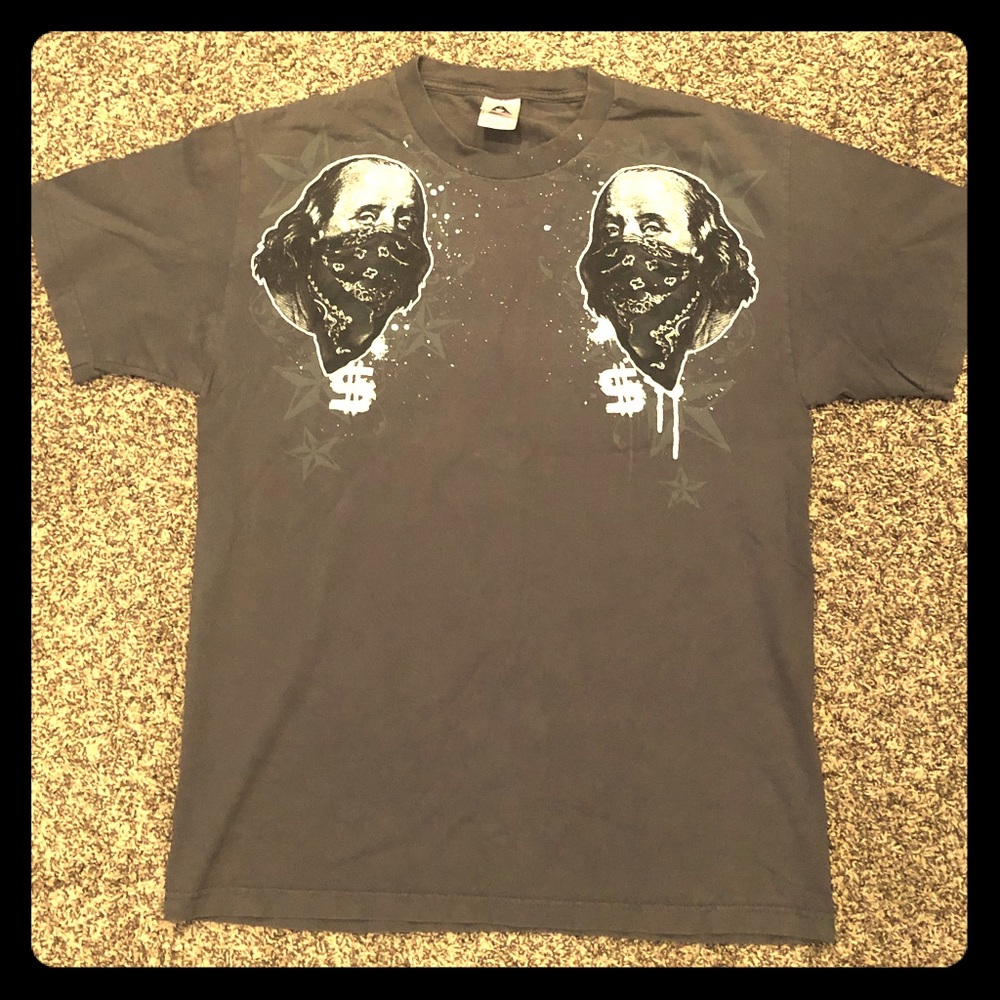 Benjamin Franklin with bandana $$$ shirt - Large